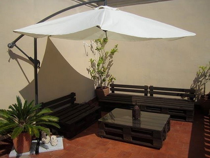 Muebles de exterior con palets