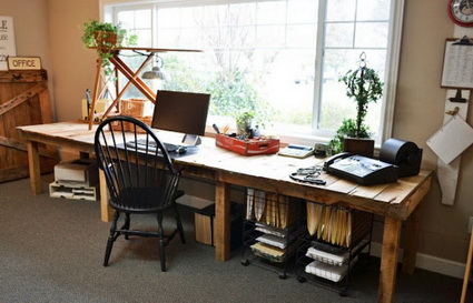 Gran escritorio con palets reciclados