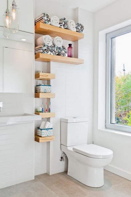 Ideas de almacenaje para baños pequeños