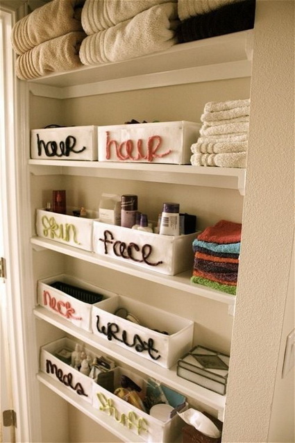 Estantería empotrada para baño