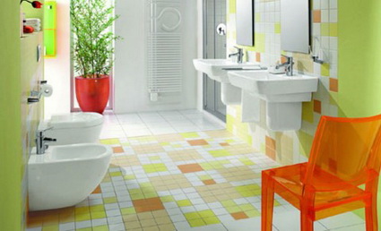 Baños con mucho color