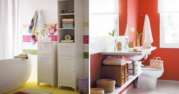 Baños con mucho color - Decoración de Interiores y Exteriores - EstiloyDeco