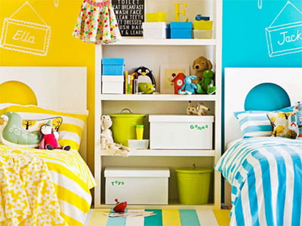 Habitación infantil a dos colores
