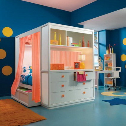 Cama infantil con armario