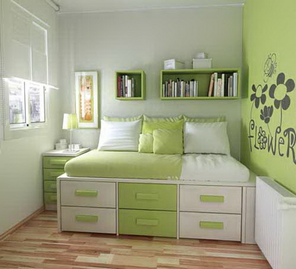 Dormitorios en color verde