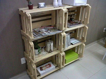 Muebles con objetos reciclados