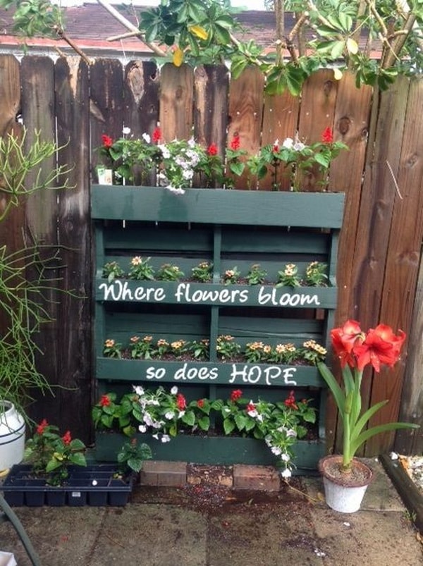 Jardines verticales con palets