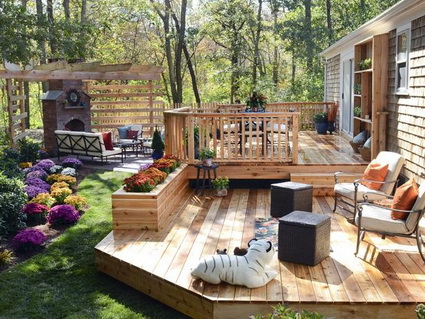 Decoración de patios con madera