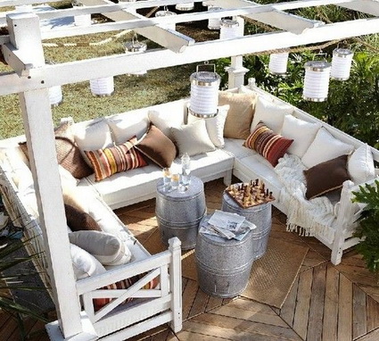 Pérgola con sillones