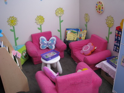 Rincón de lectura para niñas