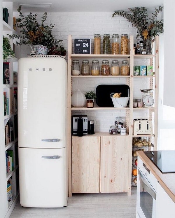 Espacio de almacenaje en cocinas pequeñas