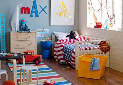 Dormitorio colorido para niños