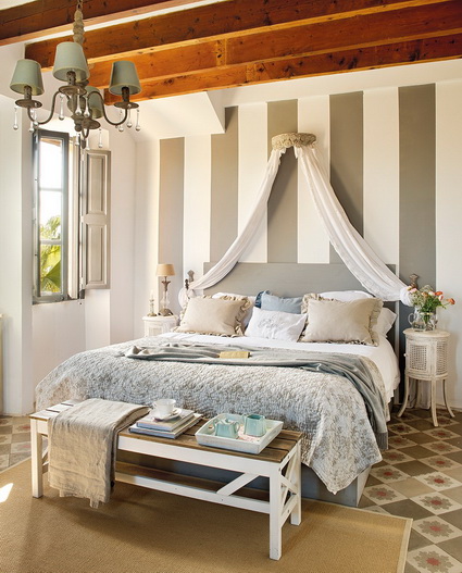 Dormitorio a rayas