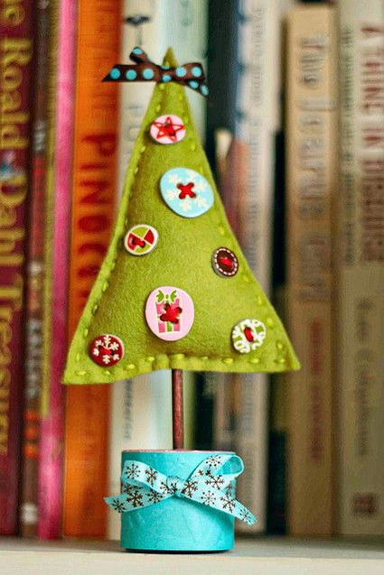 Pinito de navidad con fieltro