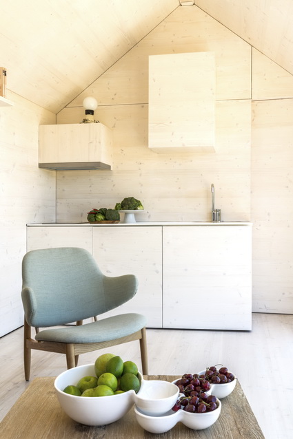 Interior de casa transportable
