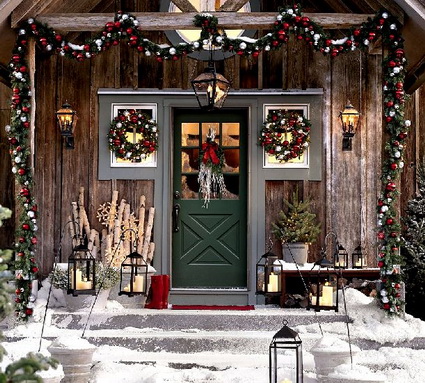 Decoración navideña en exteriores