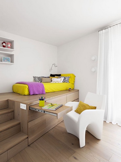Habitación juvenil a doble altura