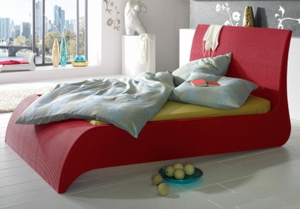 Cama moderna de rattan