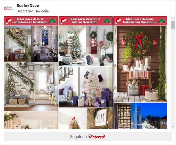 Decoración navideña en Pinterest