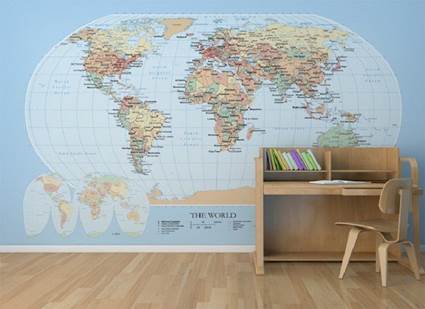 Papel pintado mapa del mundo
