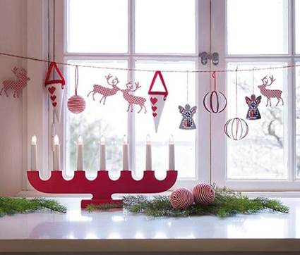 Decoración navideña de ventanas