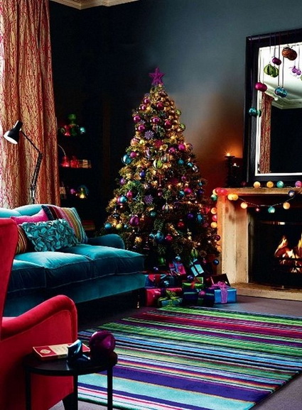 Decoración navideña con mucho color Color para la Navidad
