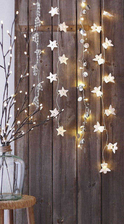 Decoración con luces navideñas