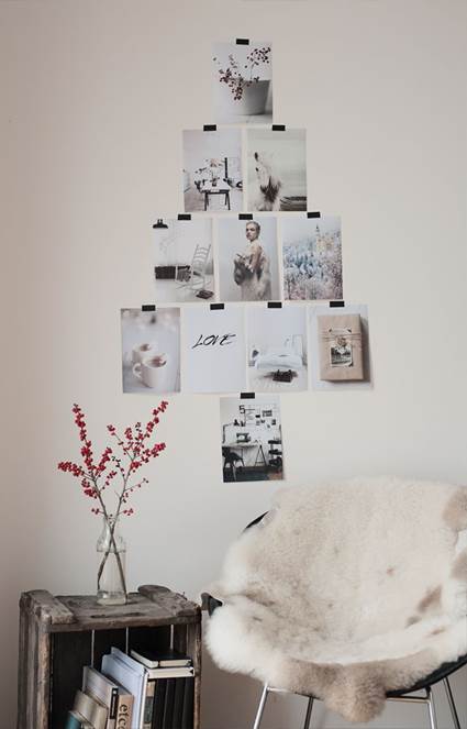 Árbol de Navidad con fotos