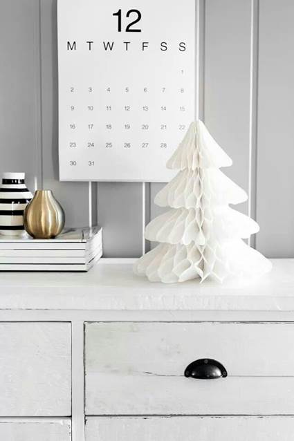 Árbol de navidad con papel