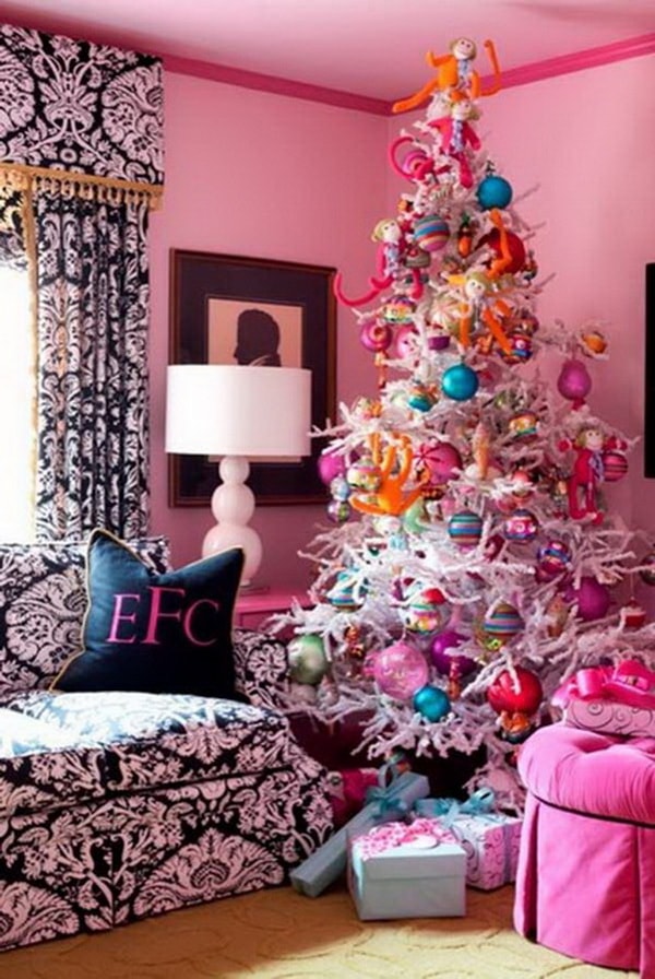Decoración navideña en color rosa