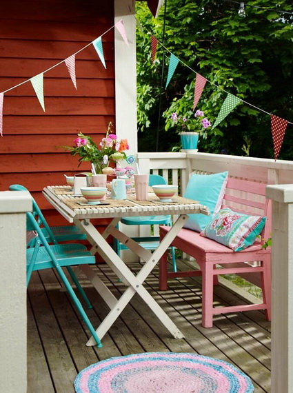 Decoración con banderines