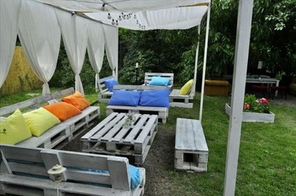 Muebles para exterior con palets