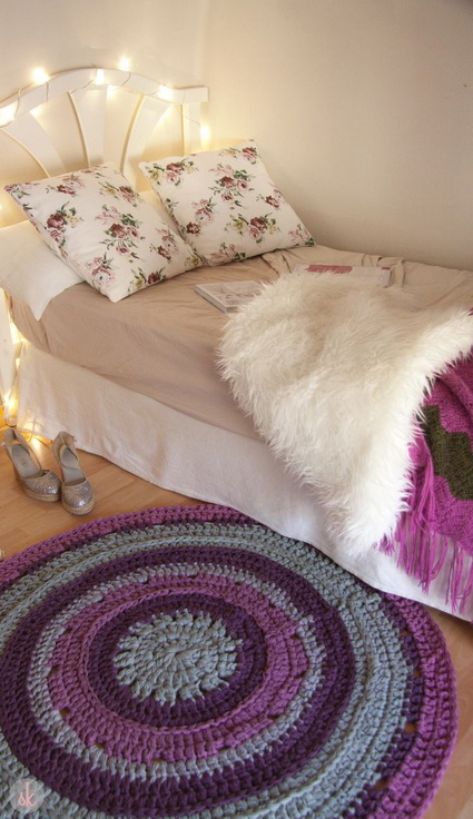 Alfombra con crochet