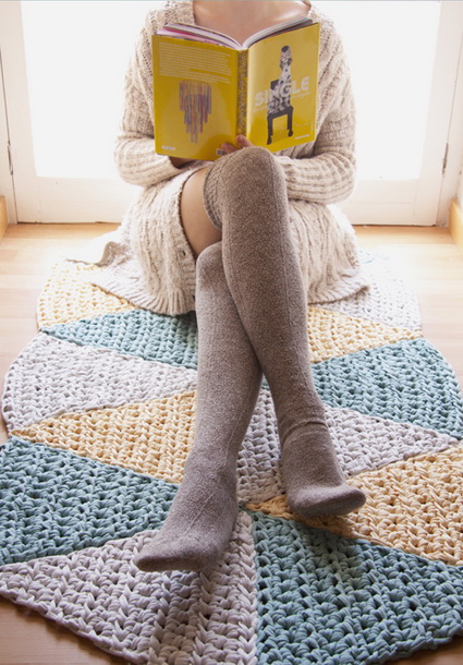 Alfombra con crochet