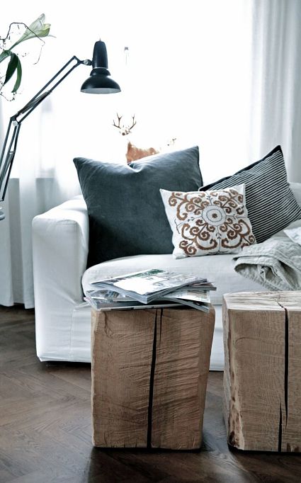 Troncos de madera para decorar