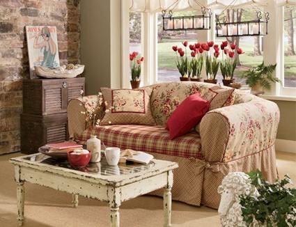 Sofás para salones Shabby Chic
