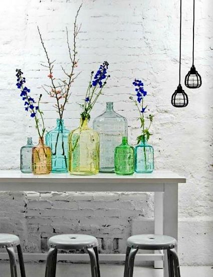 Ideas para decorar con botellas de vidrio