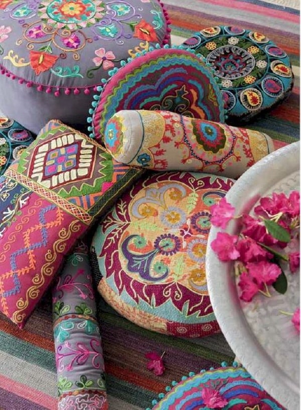Cojines para decorar al estilo boho chic