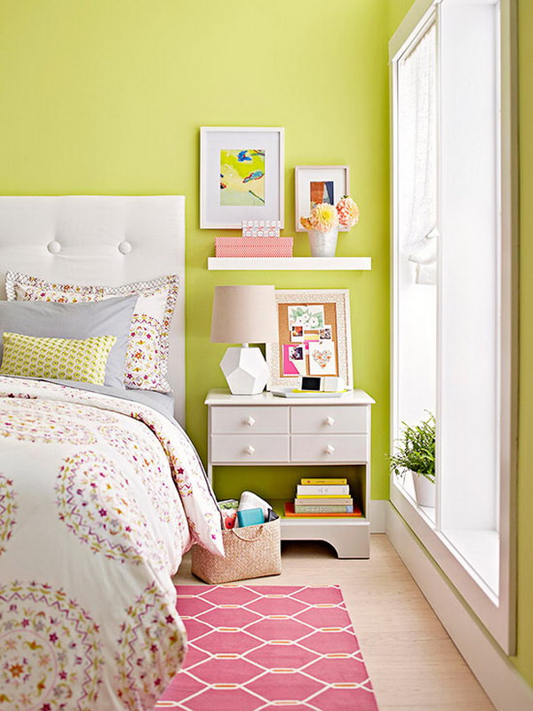 Paredes de color en dormitorios pequeños