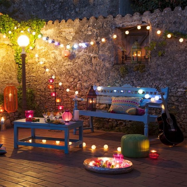 Ideas para decorar patios para la noche