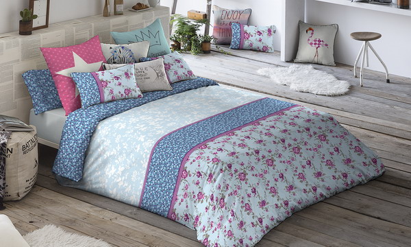 Textiles con motivos florales para dormitorios