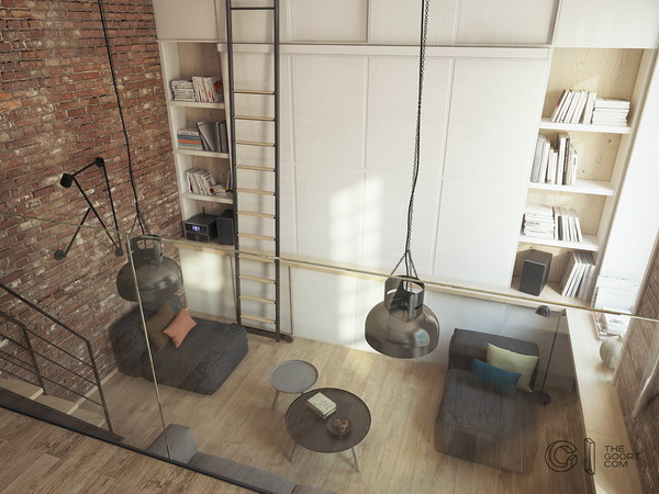 Pequeño loft de 35 metros cuadrados