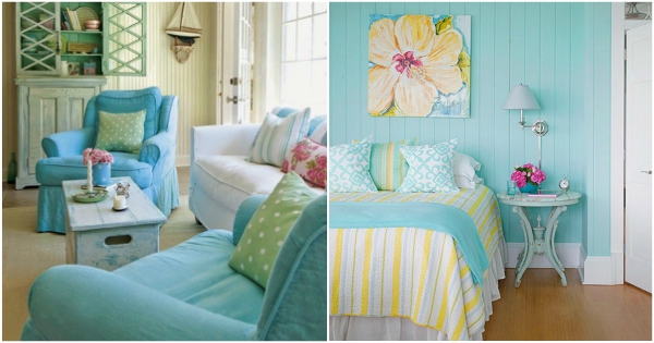 Color turquesa en la decoración. Ideas para decorar.