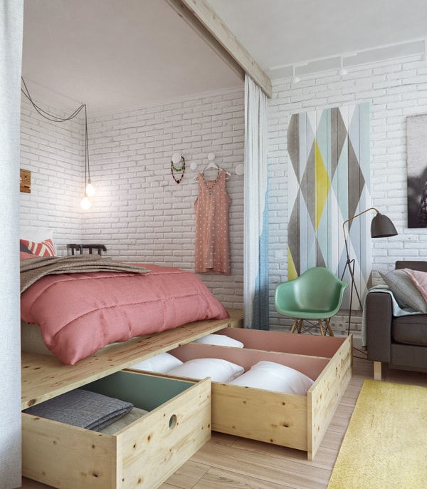 Dormitorio en altura