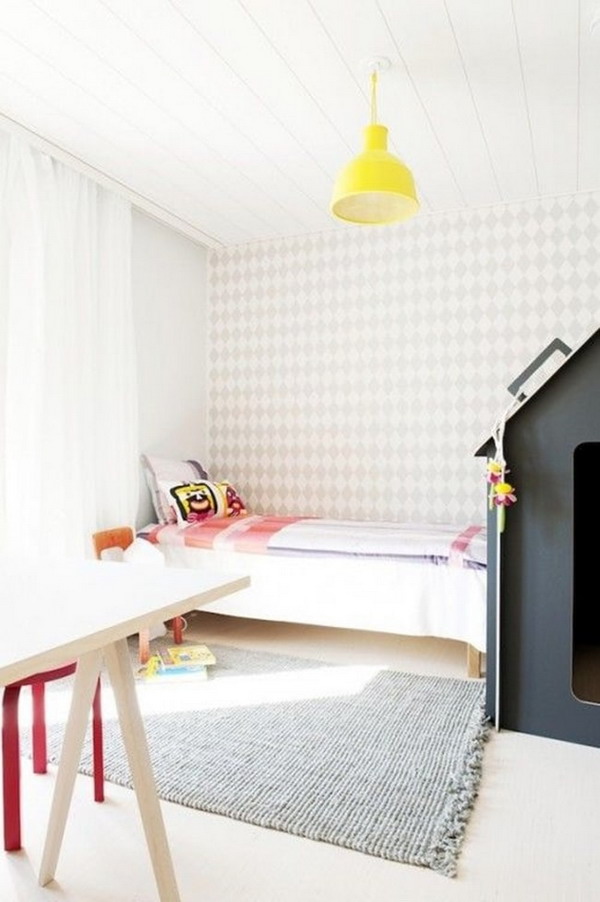 Papel pintado en dormitorio infantil
