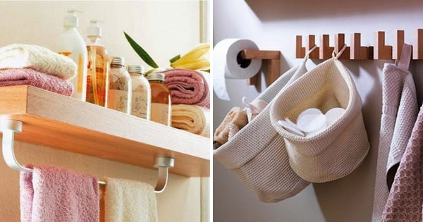 Espacio de almacenaje extra para el baño - Decoración de Interiores y