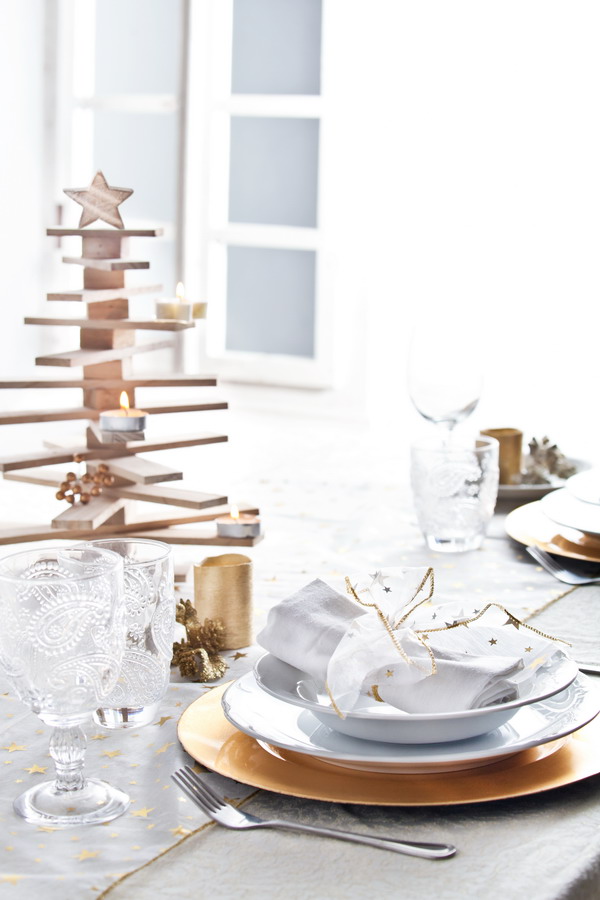 Decoración de la mesa navideña