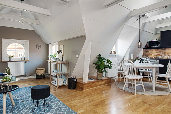 Cocina, comedor y salón integrados