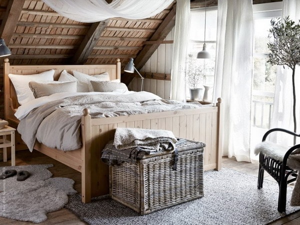 Dormitorio con estilo rústico