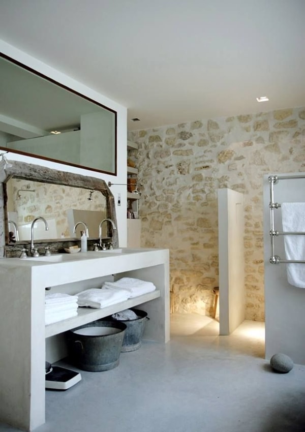 Piedra natural en baños